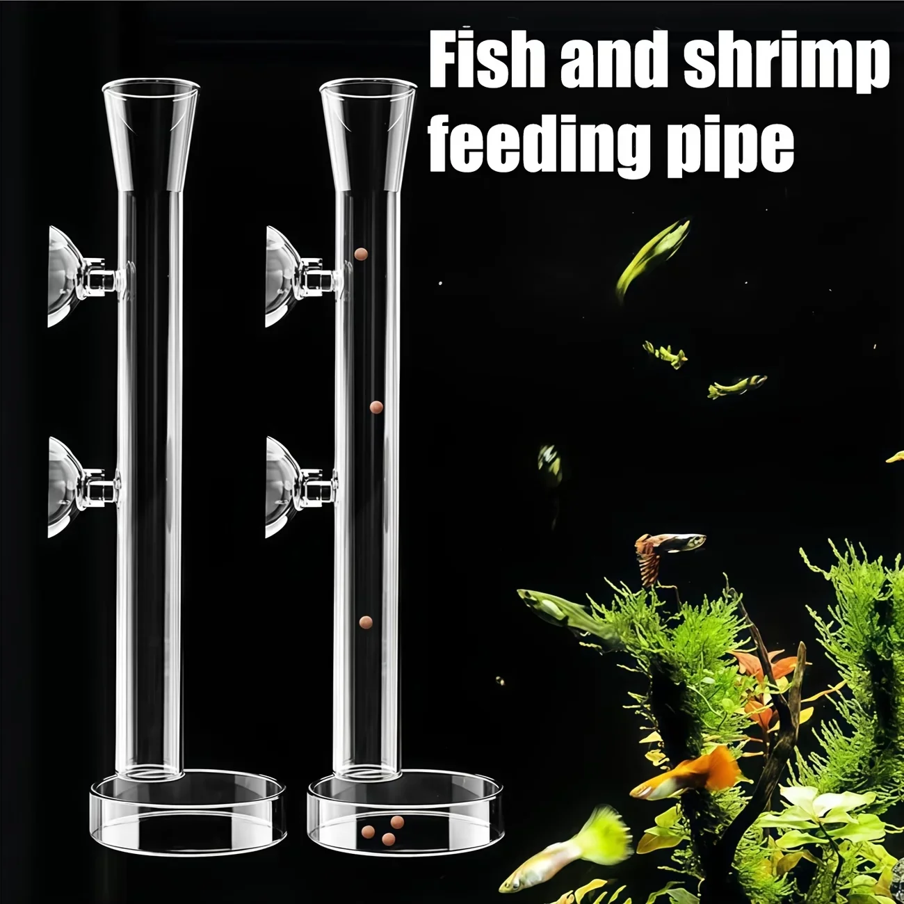 Aquarium Plant Red - Wysokiej jakości szklana rurka do karmienia