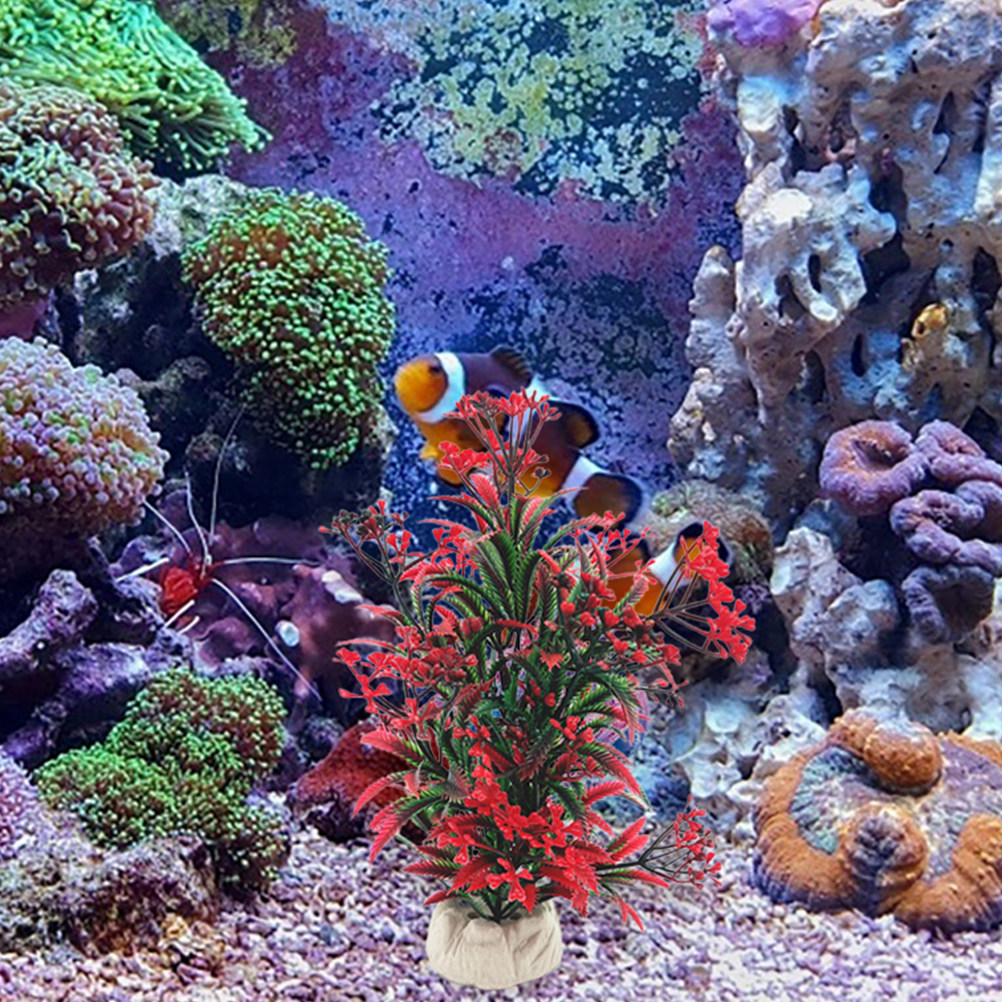 2 szt. sztucznych plastikowych – Aquarium Plant Red recenzja i cena