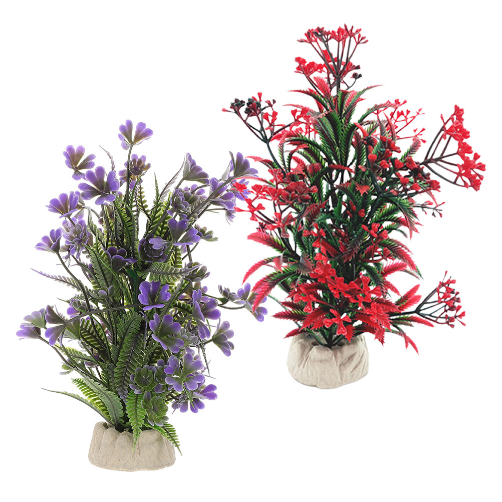 2 szt. sztucznych plastikowych – Aquarium Plant Red recenzja i cena